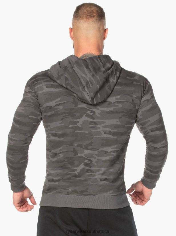 Men Ryderwear Camo Pullover Hoodie 2RT8VD1414 Black Camo Clothing