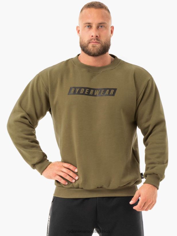 Men Ryderwear Force Pullover 2RT8VD1409 Khaki Clothing