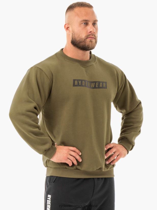 Men Ryderwear Force Pullover 2RT8VD1409 Khaki Clothing