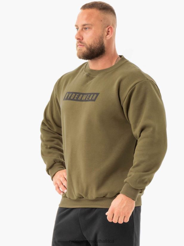 Men Ryderwear Force Pullover 2RT8VD1409 Khaki Clothing