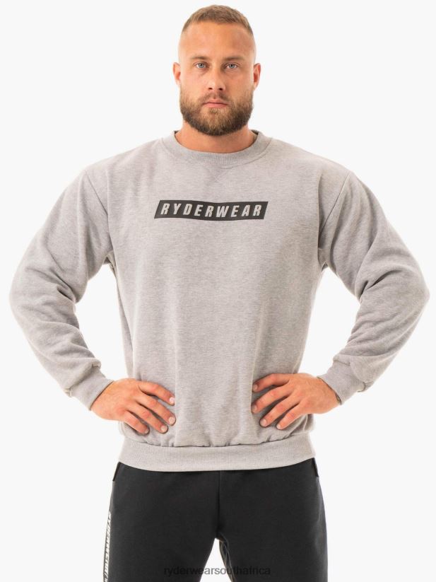 Men Ryderwear Force Pullover 2RT8VD1411 Grey Marl Clothing