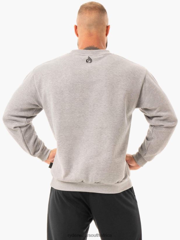 Men Ryderwear Force Pullover 2RT8VD1411 Grey Marl Clothing