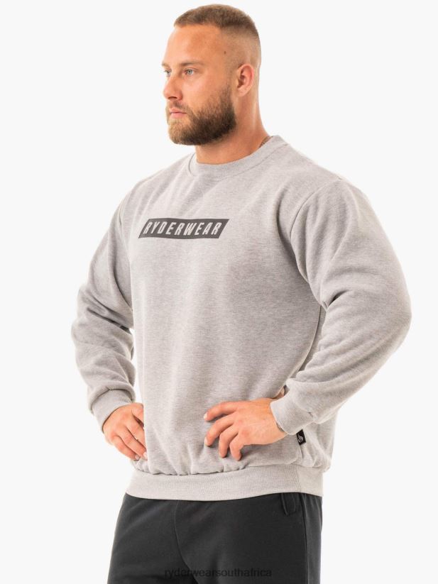 Men Ryderwear Force Pullover 2RT8VD1411 Grey Marl Clothing