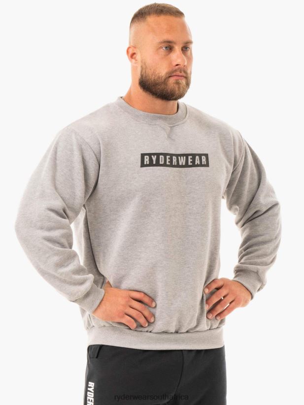 Men Ryderwear Force Pullover 2RT8VD1411 Grey Marl Clothing