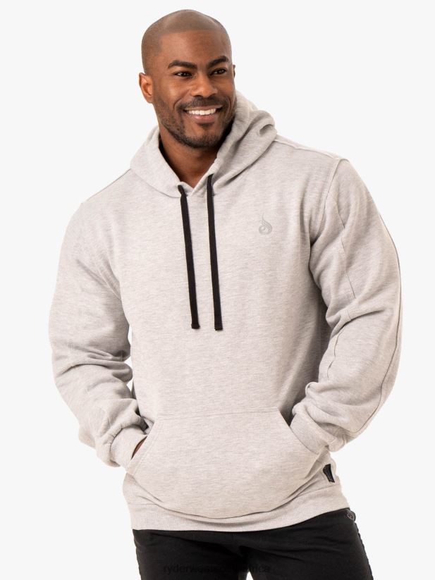 Men Ryderwear Force Pullover Hoodie 2RT8VD1389 Grey Marl Clothing