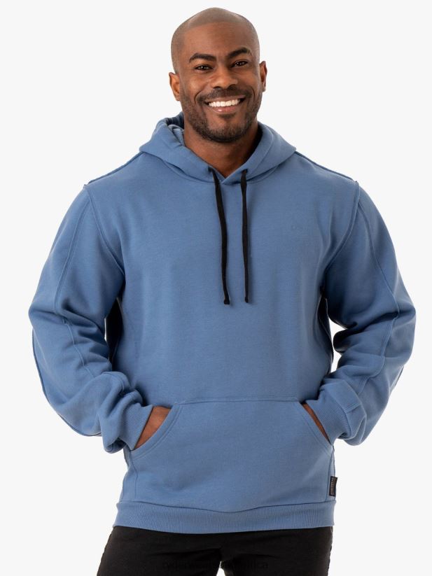 Men Ryderwear Force Pullover Hoodie 2RT8VD1391 Blue Clothing