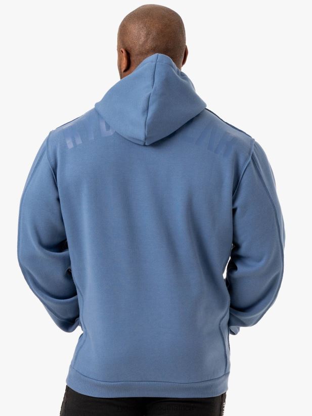 Men Ryderwear Force Pullover Hoodie 2RT8VD1391 Blue Clothing