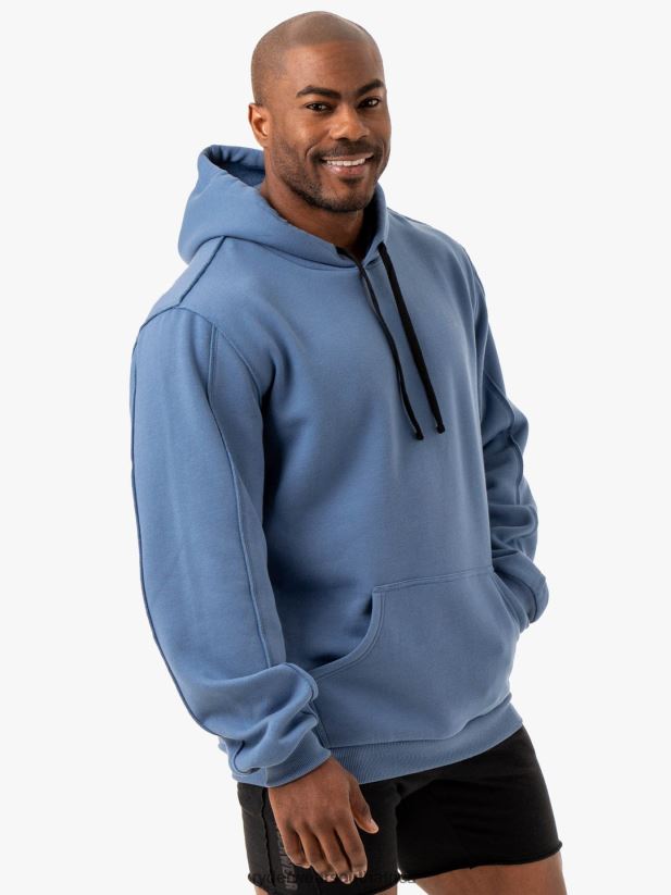 Men Ryderwear Force Pullover Hoodie 2RT8VD1391 Blue Clothing