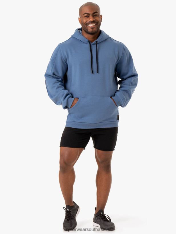 Men Ryderwear Force Pullover Hoodie 2RT8VD1391 Blue Clothing