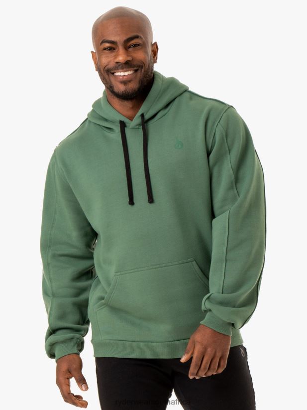 Men Ryderwear Force Pullover Hoodie 2RT8VD1392 Green Clothing