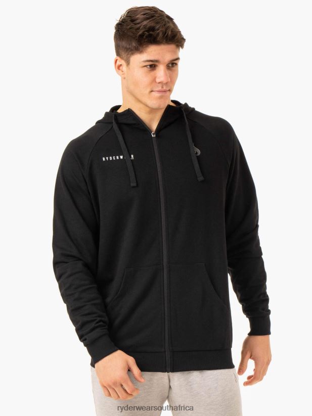 Men Ryderwear Pursuit Zip Up Hoodie 2RT8VD1376 Black Clothing