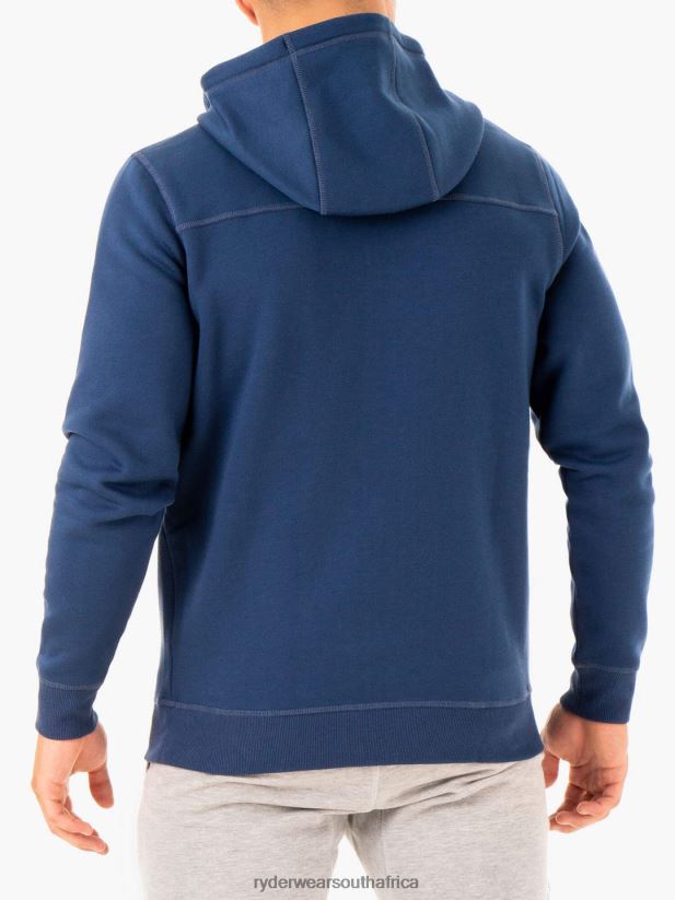 Men Ryderwear Recharge Zip Up Hoodie 2RT8VD1379 Blue Clothing