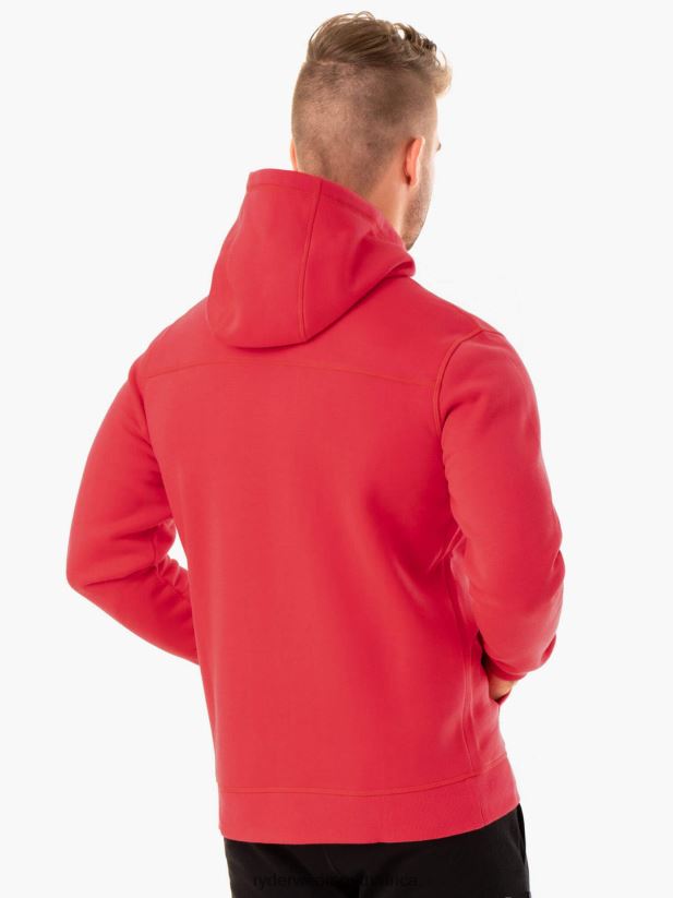 Men Ryderwear Recharge Zip Up Hoodie 2RT8VD1380 Red Clothing