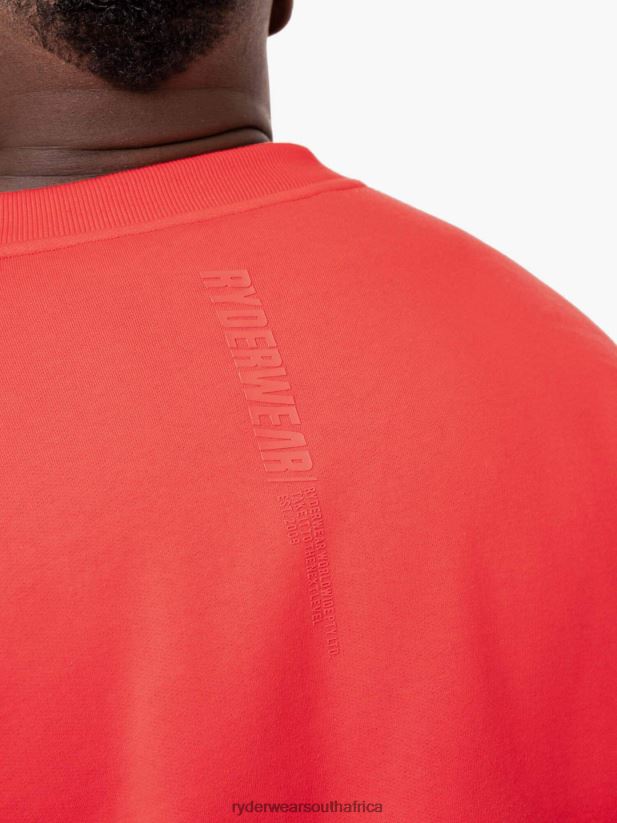 Men Ryderwear Reset Fleece Crew Neck 2RT8VD1402 Red Clothing