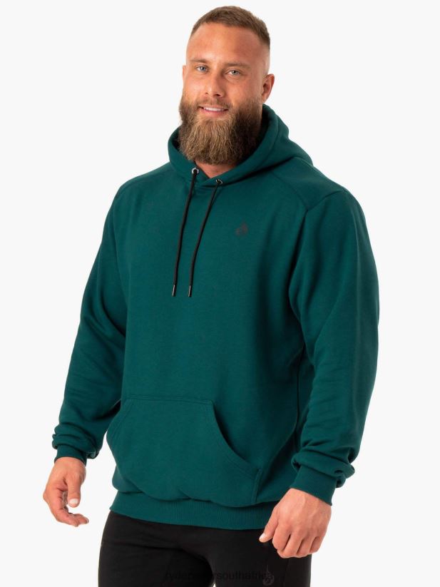 Men Ryderwear Reset Pullover Hoodie 2RT8VD1396 Emerald Clothing