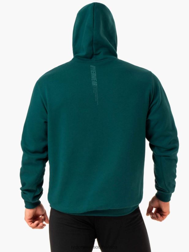 Men Ryderwear Reset Pullover Hoodie 2RT8VD1396 Emerald Clothing