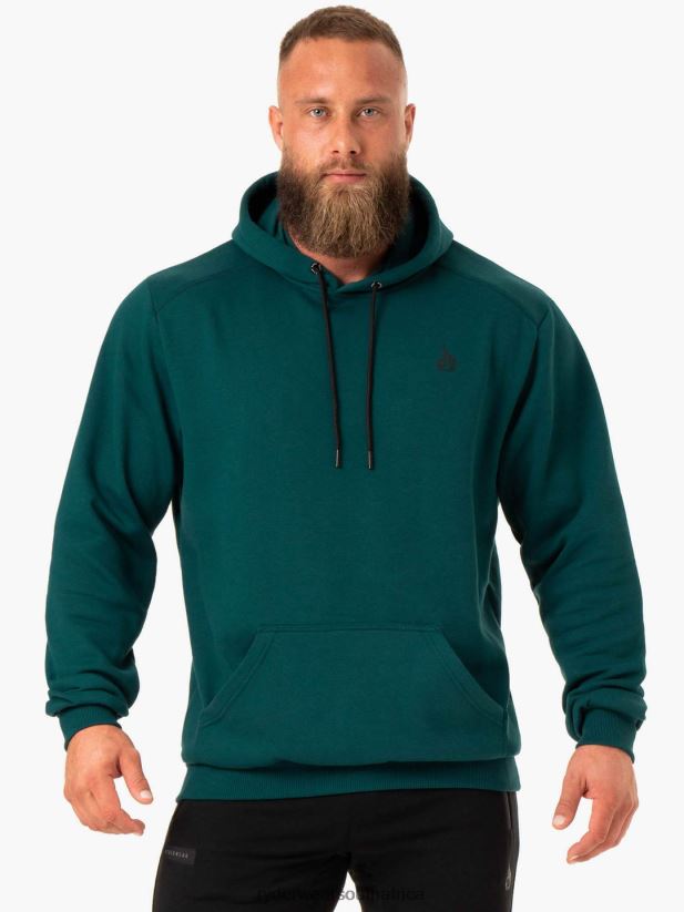 Men Ryderwear Reset Pullover Hoodie 2RT8VD1396 Emerald Clothing