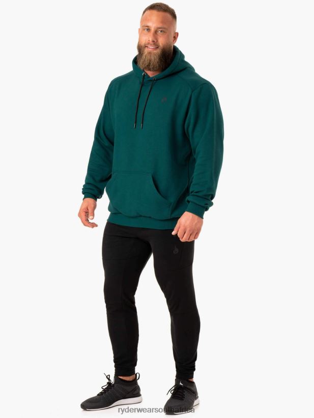 Men Ryderwear Reset Pullover Hoodie 2RT8VD1396 Emerald Clothing