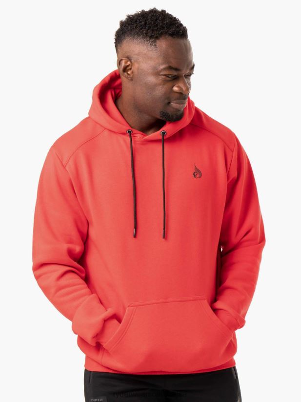 Men Ryderwear Reset Pullover Hoodie 2RT8VD1397 Red Clothing