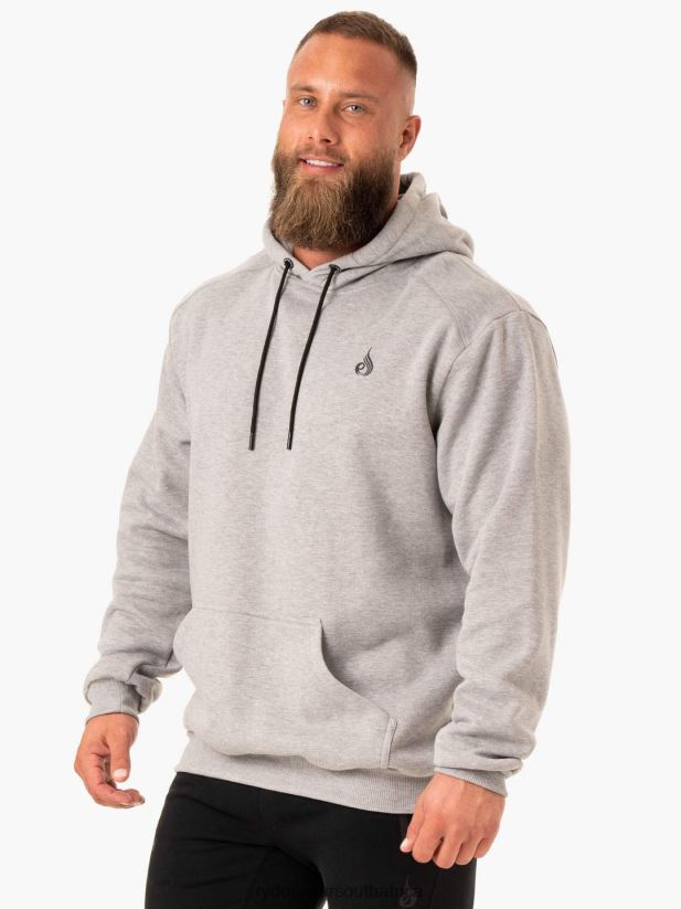 Men Ryderwear Reset Pullover Hoodie 2RT8VD1398 Grey Marl Clothing