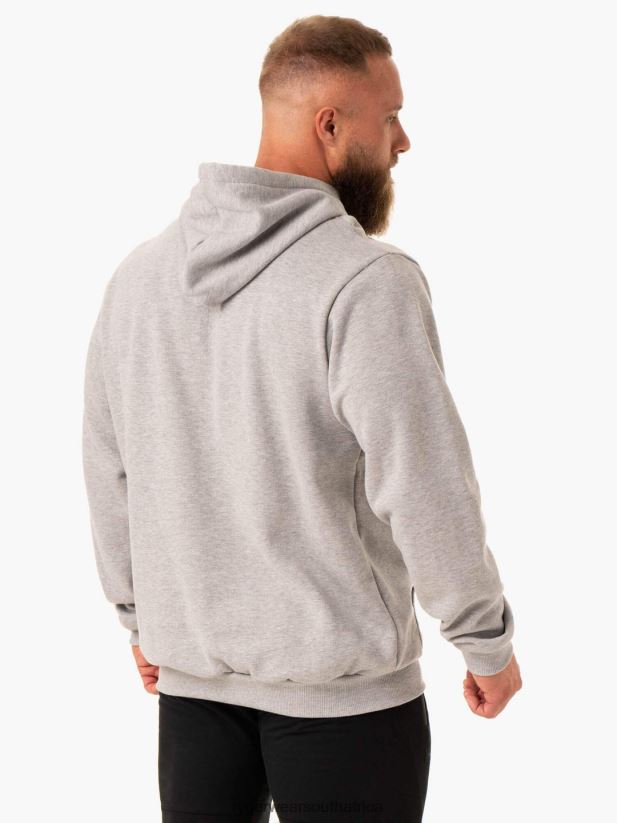 Men Ryderwear Reset Pullover Hoodie 2RT8VD1398 Grey Marl Clothing