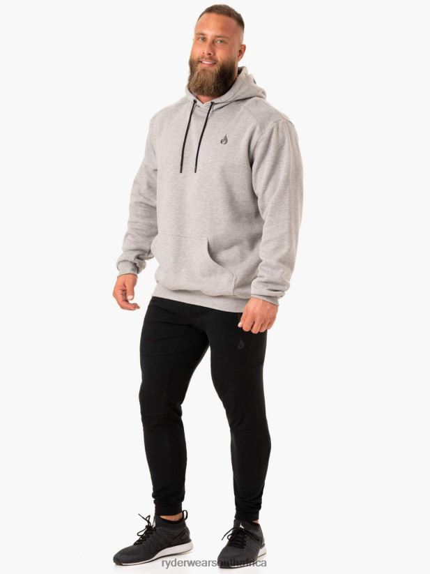 Men Ryderwear Reset Pullover Hoodie 2RT8VD1398 Grey Marl Clothing