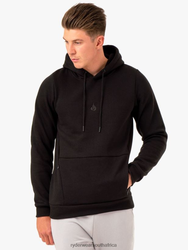 Men Ryderwear Restore Pullover Hoodie 2RT8VD1387 Black Clothing