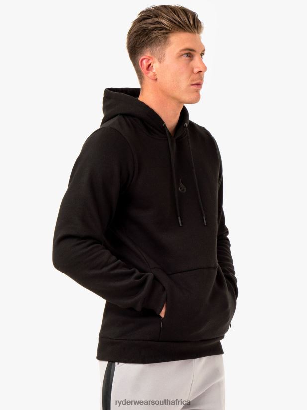 Men Ryderwear Restore Pullover Hoodie 2RT8VD1387 Black Clothing