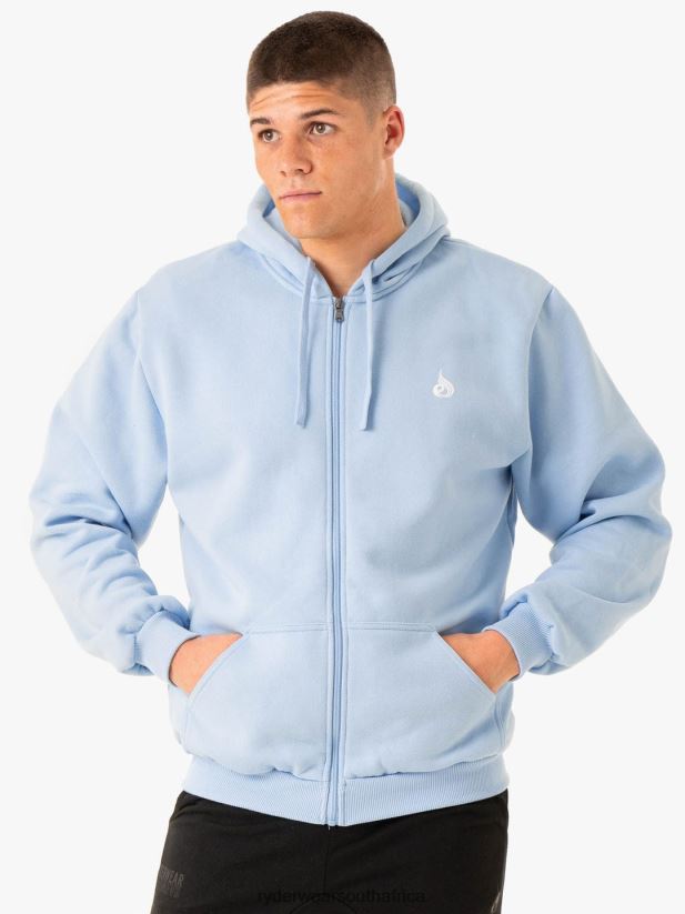 Men Ryderwear Essential Zip Up Jacket 2RT8VD1367 Sky Blue Clothing