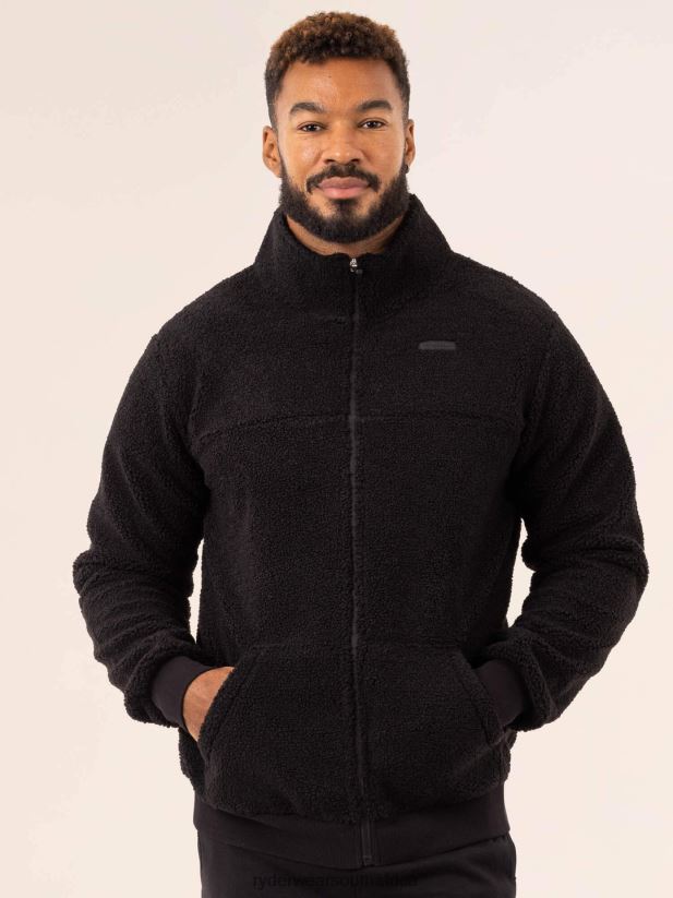 Men Ryderwear Flex Polar Fleece Jacket 2RT8VD1366 Black Clothing