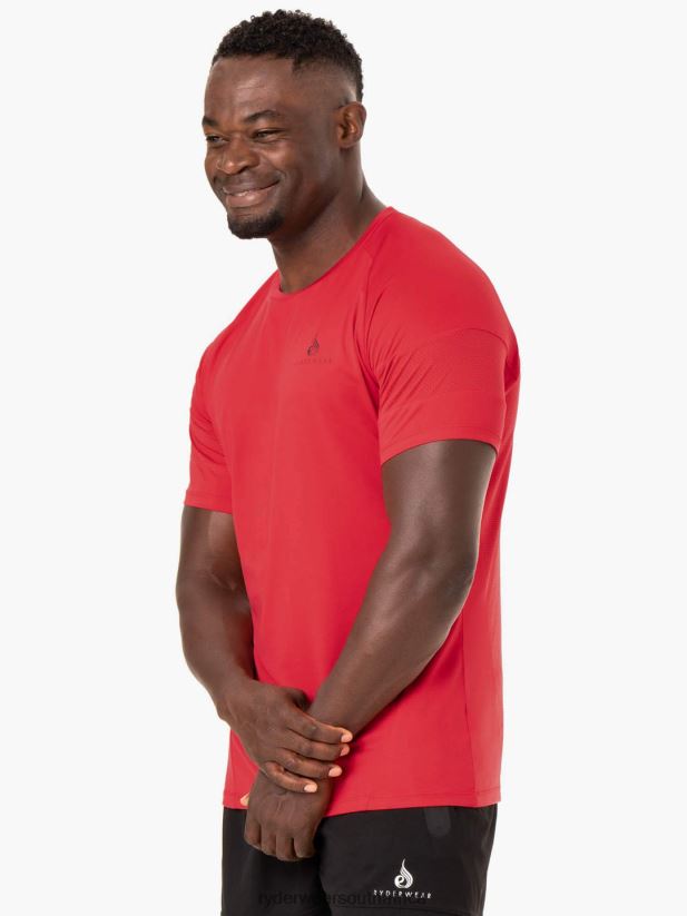 Men Ryderwear Action Mesh T-Shirt 2RT8VD1217 Red Clothing