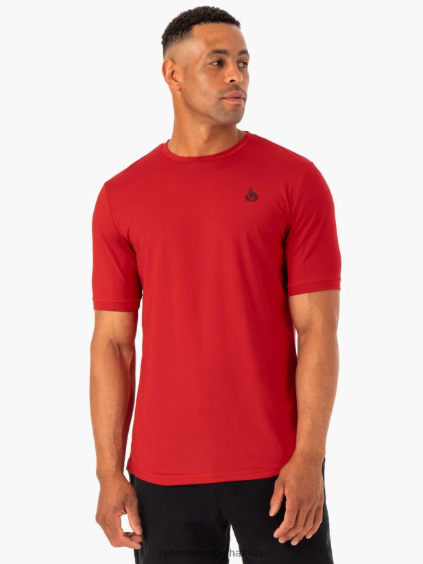 Men Ryderwear Optimal Mesh T-Shirt 2RT8VD1226 Red Clothing