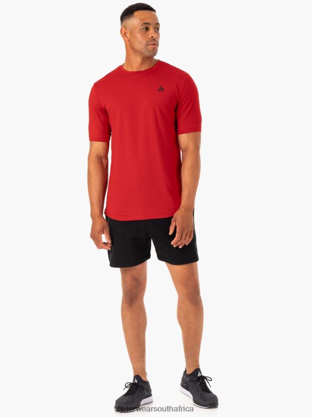 Men Ryderwear Optimal Mesh T-Shirt 2RT8VD1226 Red Clothing