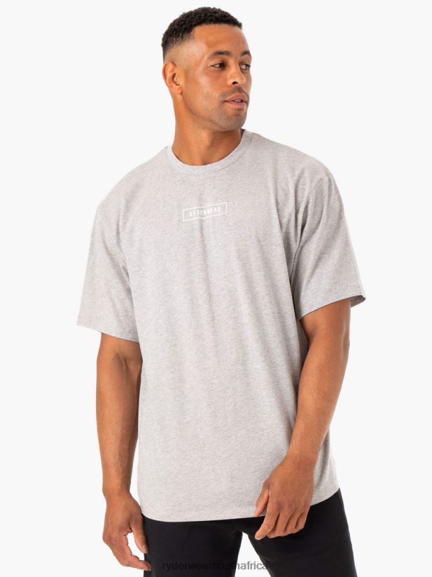 Men Ryderwear Recharge T-Shirt 2RT8VD1227 Grey Marl Clothing