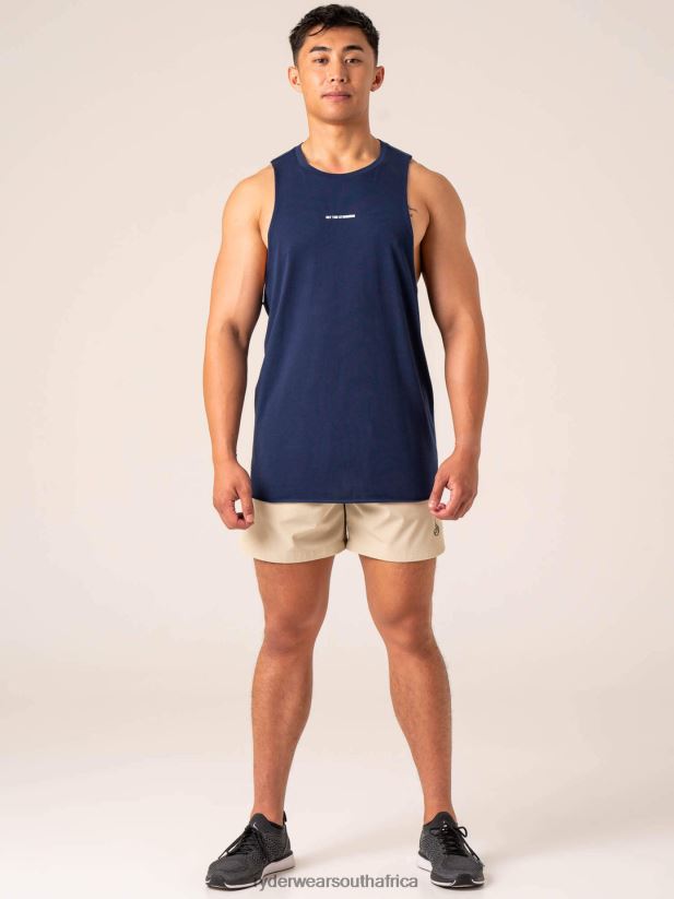 Men Ryderwear Emerge Drop Armhole Tank 2RT8VD1289 Navy Clothing