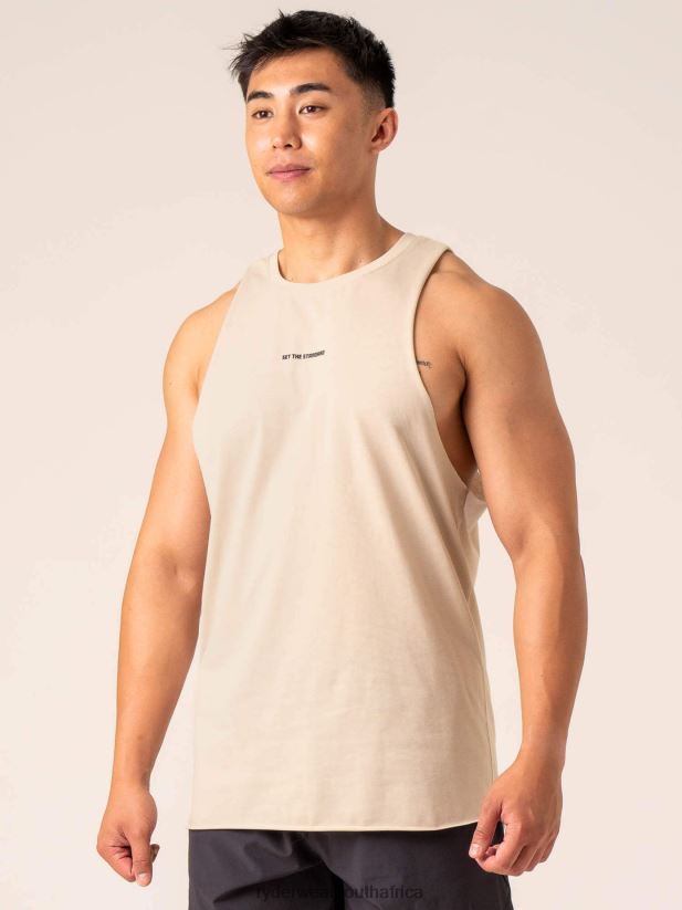 Men Ryderwear Emerge Drop Armhole Tank 2RT8VD1290 Sand Clothing