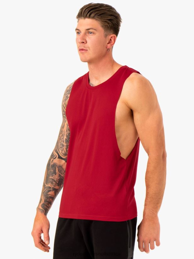 Men Ryderwear Enhance Baller Tank 2RT8VD1322 Burgundy Clothing