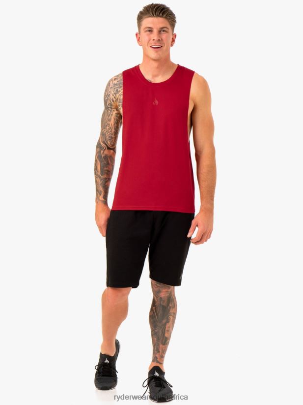 Men Ryderwear Enhance Baller Tank 2RT8VD1322 Burgundy Clothing