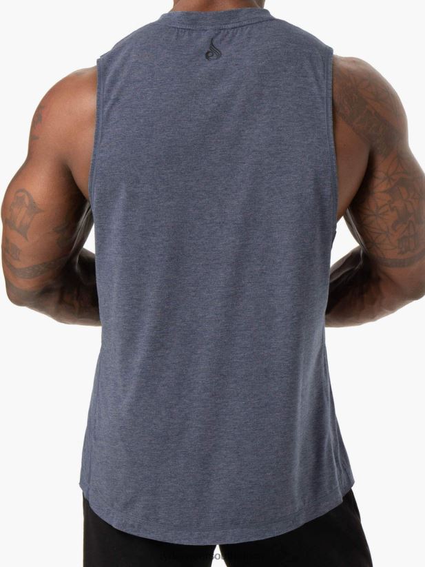 Men Ryderwear Iron Baller Tank 2RT8VD1348 Navy Marl Clothing