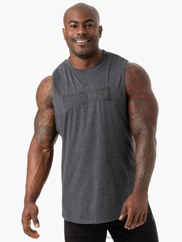 Men Ryderwear Iron Baller Tank 2RT8VD1349 Charcoal Marl Clothing