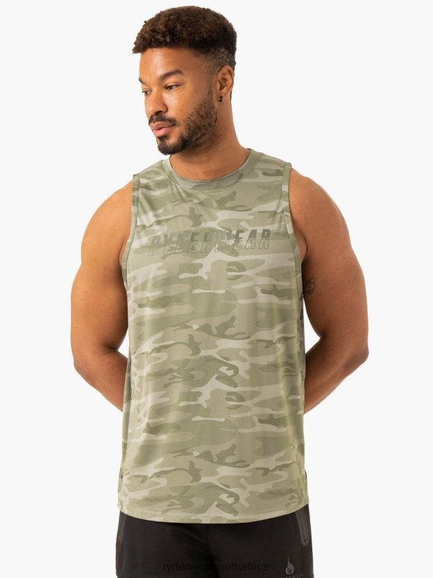 Men Ryderwear Overdrive Tank 2RT8VD1311 Sage Green Camo Clothing