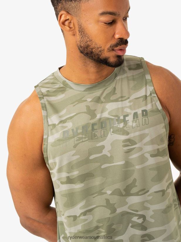 Men Ryderwear Overdrive Tank 2RT8VD1311 Sage Green Camo Clothing