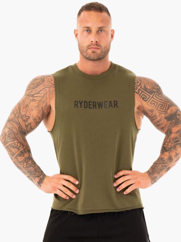 Men Ryderwear Performance Baller Tank 2RT8VD1358 Khaki Clothing