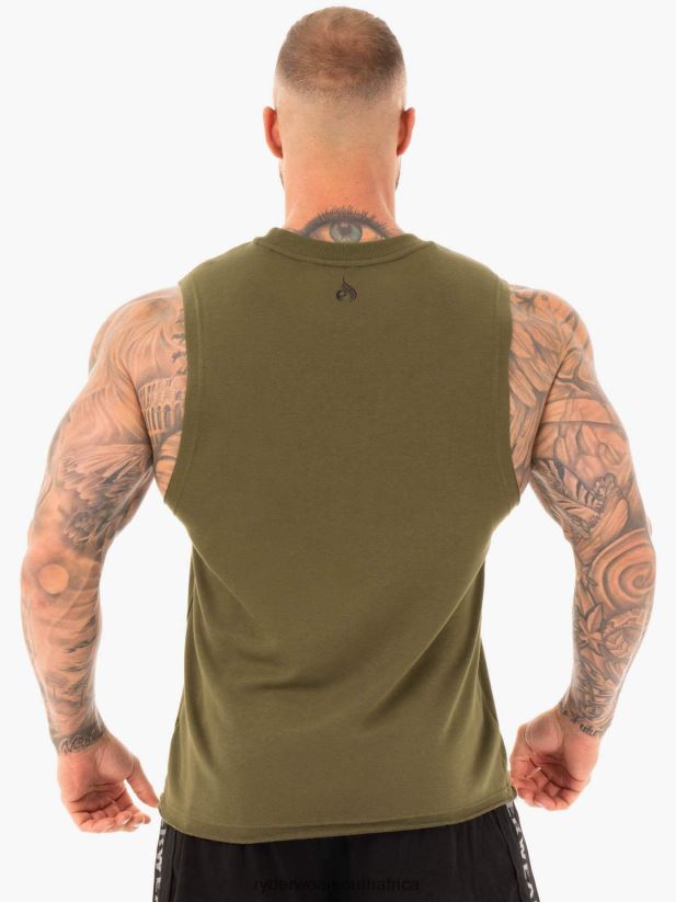 Men Ryderwear Performance Baller Tank 2RT8VD1358 Khaki Clothing