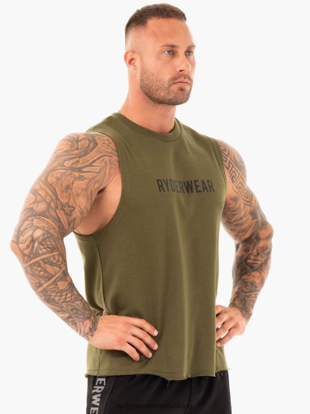 Men Ryderwear Performance Baller Tank 2RT8VD1358 Khaki Clothing