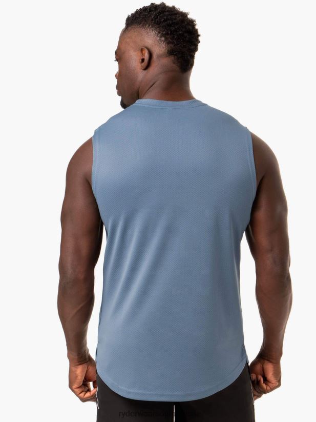 Men Ryderwear Reflex Mesh Baller Tank 2RT8VD1342 Blue Clothing