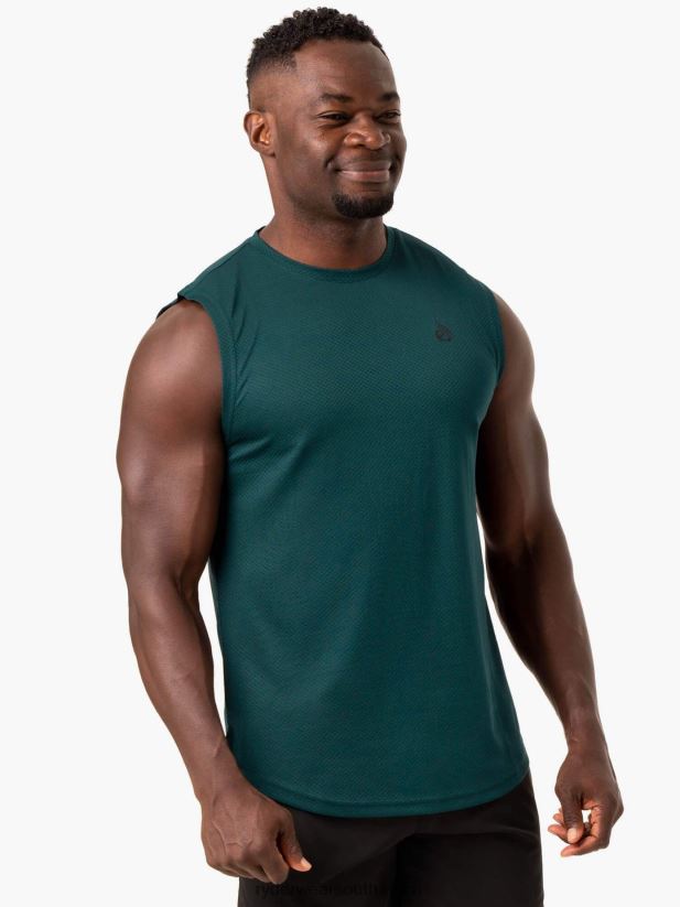 Men Ryderwear Reflex Mesh Baller Tank 2RT8VD1343 Emerald Clothing