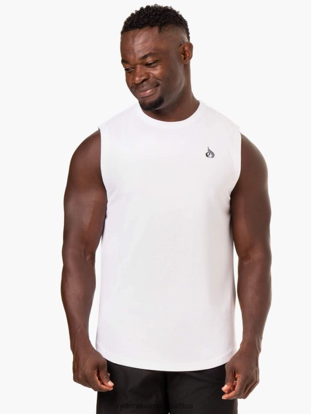 Men Ryderwear Reflex Mesh Baller Tank 2RT8VD1345 White Clothing