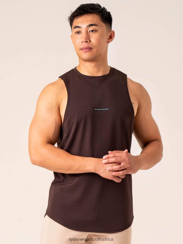 Men Ryderwear Terrain Tank 2RT8VD1297 Dark Oak Clothing