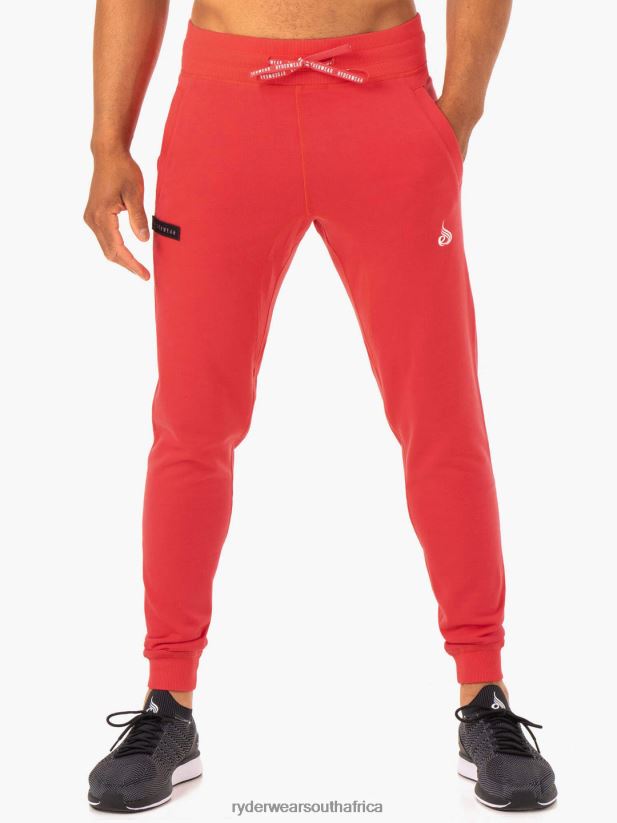 Men Ryderwear Recharge Tapered Track Pant 2RT8VD1451 Red Clothing